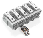 Złączka zasilająca przyciski: od strony zewn., biała 294-4325