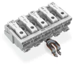 Złączka zasilająca przyciski: od strony zewn., biała 294-4375