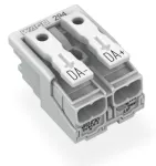 Złączka zasilająca przyciski: od strony zewn., biała 294-5032