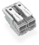 Złączka zasilająca przyciski: od strony zewn., biała 294-5042