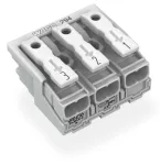 Złączka zasilająca przyciski: od strony zewn., biała 294-5043