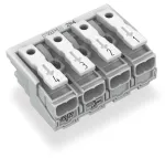 Złączka zasilająca przyciski: od strony zewn., biała 294-5044