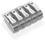 Złączka zasilająca przyciski: od strony zewn., biała 294-5055