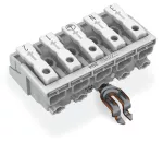 Złączka zasilająca przyciski: od strony zewn., biała 294-5255