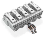 Złączka zasilająca przyciski: od strony zewn., biała 294-5275