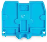 Ścianka końcowa z uchwytem montażowym M4 gr. 2,5 mm, niebieska