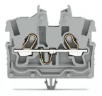 2-przewodowa złączka przelotowa mini Z otworem montażowym 1mm², szara 2050-311