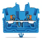 2-przewodowa złączka przelotowa mini z przyciskiem 1mm², niebieski 2250-314