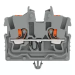 2-przewodowa złączka przelotowa mini z przyciskiem 1mm², szara 2250-311