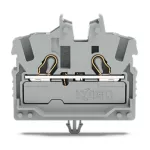 2-przewodowa złączka przelotowa mini; Z otworem montażowym 2,5 mm², szara 2052-311