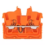 2-przewodowa złączka przelotowa mini z przyciskiem 1mm², pomarańczowa