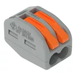 Złączka instalacyjna CLASSIC do wszystkich rodzajów przewodów, szara 222-412