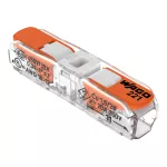 Złączka instalacyjna przelotowa z dźwigniami do wszystkich rodzajów przewodów, transparentny