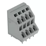 2-piętrowa złączka do płytek drukowanych 2,5 mm² RM 5 mm 8-bieg, szara 736-104