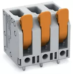 Złączka do płytek drukowanych dźwignia 4 mm² RM 7,5 mm 8-bieg, szara