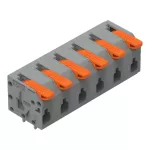 Złączka do płytek drukowanych dźwignia 1,5 mm² RM 7,5 mm 6-bieg, szara 2601-1306