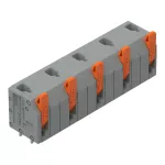 Złączka do płytek drukowanych dźwignia 1,5 mm² raster 11,5mm 5-bieg, szara 2601-3505