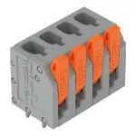 Złącze do PCB dźwignia 2,5 mm² raster 5 mm 4-bieg., szary