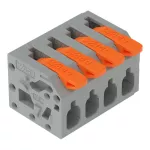 Złącze do PCB dźwignia 2,5 mm² raster 5 mm 4-bieg., szary