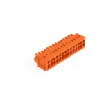 1-przewodowe gniazdo CAGE CLAMP®, pełna ochrona przed błędnym wetknięciem, pomarańczowa 734-214