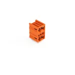 Wtyk dwupiętrowy THT Pin lutowniczy 1,0 x 1,0 mm konstrukcja kątowa, pomarańczowy 734-433