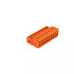 Wtyk 1-przewodowy CAGE CLAMP®, pełna ochrona przed błędnym wetknięciem. pomarańczowa 734-340