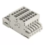 2-przewodowe wtyki kombi pełna ochrona przed błędnym wetknięciem, jasnoszary 734-370