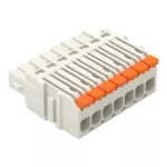 1-przewodowe gniazdo; dźwignia; Push-in CAGE CLAMP®; 1,5 mm²; Raster 3,5 mm; 7-bieg.; 100% ochrony przed błędnym wetknięciem; 1,50 mm²; jasnoszary