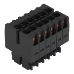 1-przewodowe gniazdo, 2-rzędowe CAGE CLAMP®, pełna ochrona przed błędnym wetknięciem, czarny 713-1117