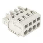 1-przewodowe gniazdo CAGE CLAMP®, pełna ochrona przed błędnym wetknięciem, jasnoszary 721-104/026-000