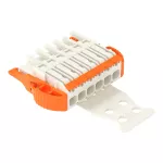 Gniazdo 1-przewodowe dźwignia Push-in CAGE CLAMP®, jasnoszary