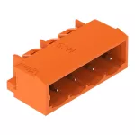 Wtyk THT Pin lutowniczy 1,0 x 1,0 mm konstrukcja kątowa, pomarańczowy 231-532/001-000