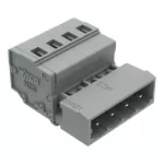 Wtyk 1-przewodowy CAGE CLAMP®, szary 231-604/018-000