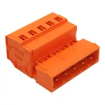 Wtyk 1-przewodowy CAGE CLAMP®, pomarańczowy 231-635