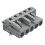 Gniazdo THT Pin lutowniczy 0,6 x 1,0 mm konstrukcja kątowa, szare 232-235