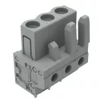 Gniazdo THT Pin lutowniczy 0,6 x 1,0 mm konstrukcja prosta, szare 232-133