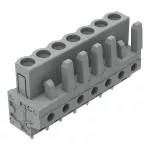 Gniazdo THT Pin lutowniczy 0,6 x 1,0 mm konstrukcja prosta, szare 232-137