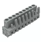 Gniazdo THT Pin lutowniczy 0,6 x 1,0 mm konstrukcja prosta, szare 232-139