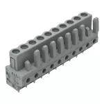 Gniazdo THT Pin lutowniczy 0,6 x 1,0 mm konstrukcja prosta, szare 232-140