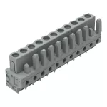 Gniazdo THT Pin lutowniczy 0,6 x 1,0 mm konstrukcja prosta, szare 232-141