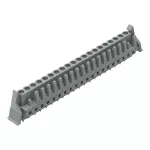 Gniazdo THT Pin lutowniczy 0,6 x 1,0 mm konstrukcja prosta, szare 232-150/039-000