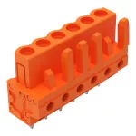 Gniazdo THT Pin lutowniczy 0,6 x 1,0 mm konstrukcja prosta, pomarańczowa 232-166