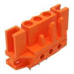 Gniazdo THT Pin lutowniczy 0,6 x 1,0 mm konstrukcja prosta, pomarańczowa 232-163/047-000