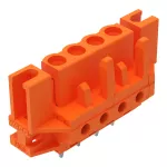 Gniazdo THT Pin lutowniczy 0,6 x 1,0 mm konstrukcja prosta, pomarańczowa 232-164/047-000