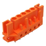 Gniazdo THT Pin lutowniczy 0,6 x 1,0 mm konstrukcja prosta, pomarańczowa 232-165/047-000