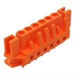 Gniazdo THT Pin lutowniczy 0,6 x 1,0 mm konstrukcja prosta, pomarańczowa 232-166/047-000