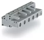 Gniazdo THT Pin lutowniczy 0,6 x 1,0 mm konstrukcja kątowa, szare 232-832/045-000