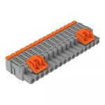 Gniazdo 1-przewodowe dźwignia Push-in CAGE CLAMP®, szary