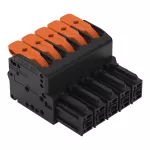 Gniazdo 1-przewodowe dźwignia Push-in CAGE CLAMP®, czarny