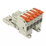 1-przewodowe gniazdo dźwignia Push-in CAGE CLAMP®, jasnoszary 832-1105/306-000